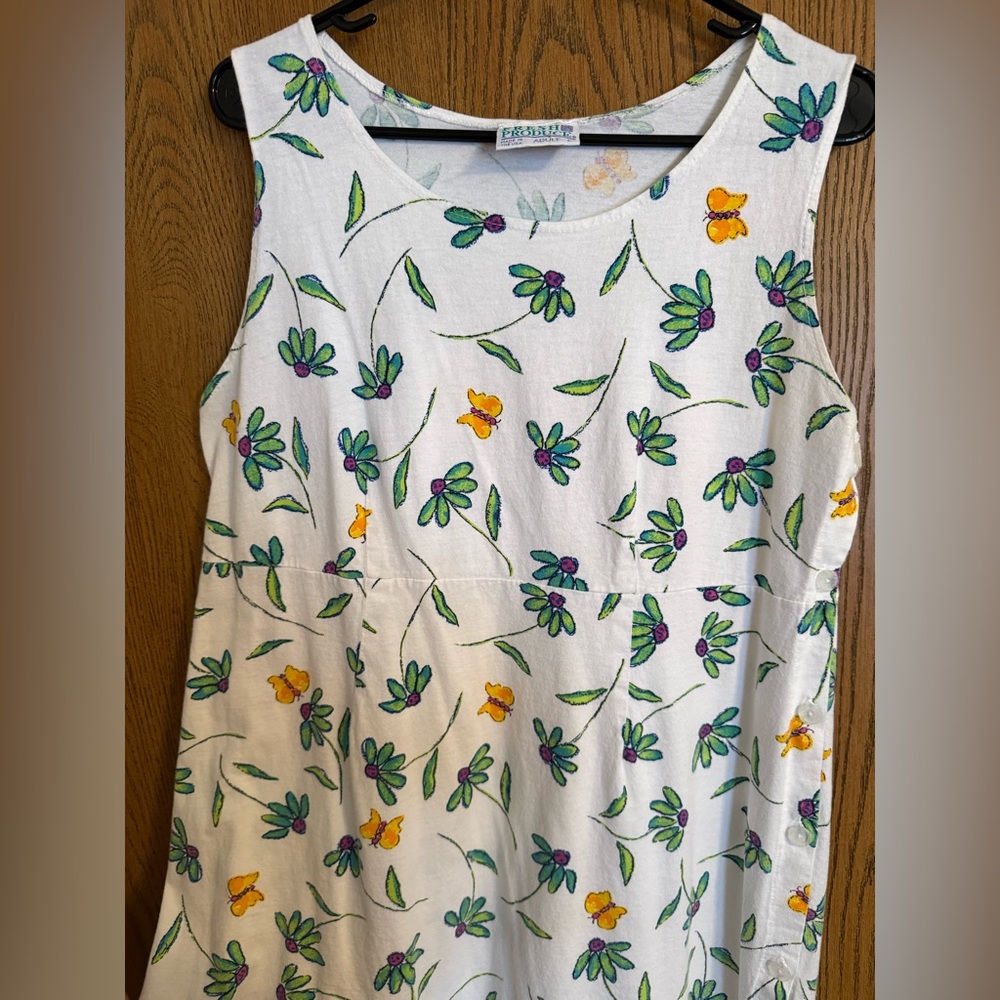 Adorable Vintage Fresh Produce Floral Butterfly Mini Dress - Picture 5 of 5